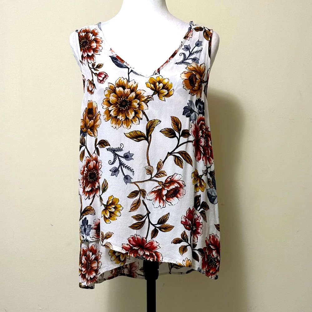 Karen Kane NEW Italian Viscose Alluring V-Neck Sleeveless Top Pullover S